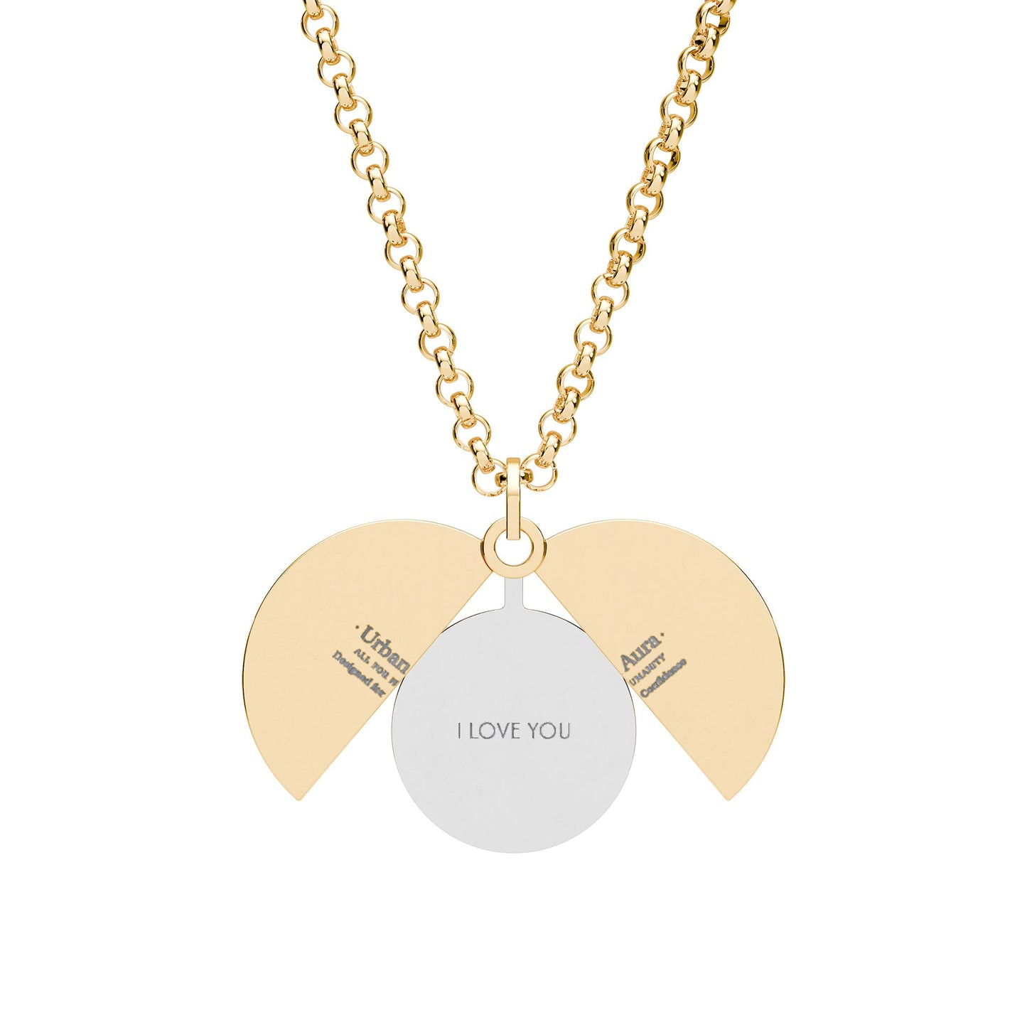 Hidden Message Circle Necklace (Engraving)