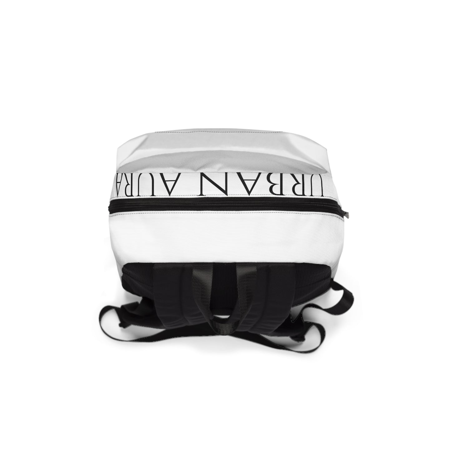 Minimal White Urban Backpack — 'UA' Logo Classic Daypack