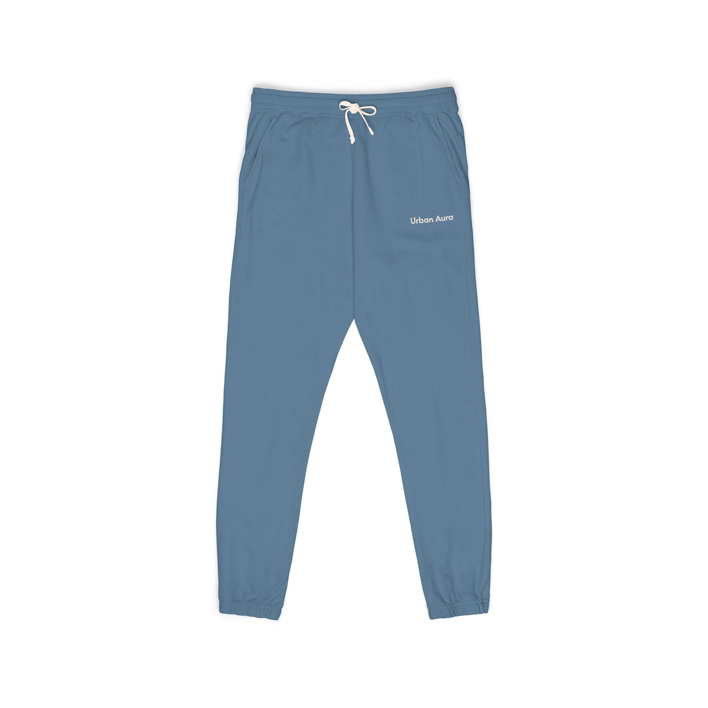 Embossed 'Unknown' Garment-Dyed Fleece Sweatpants — Cozy Everyday Joggers