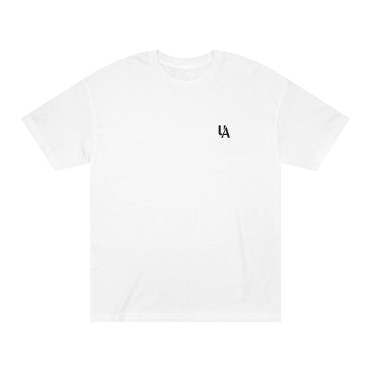 LA Minimalist Pocket T-Shirt — Small Chest Logo White Tee