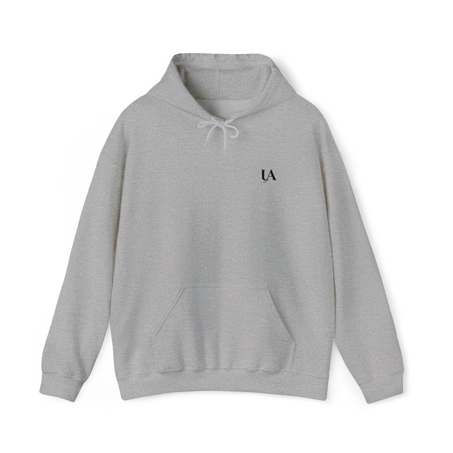 Minimalist 'UA' Logo Hoodie — White Casual Pullover