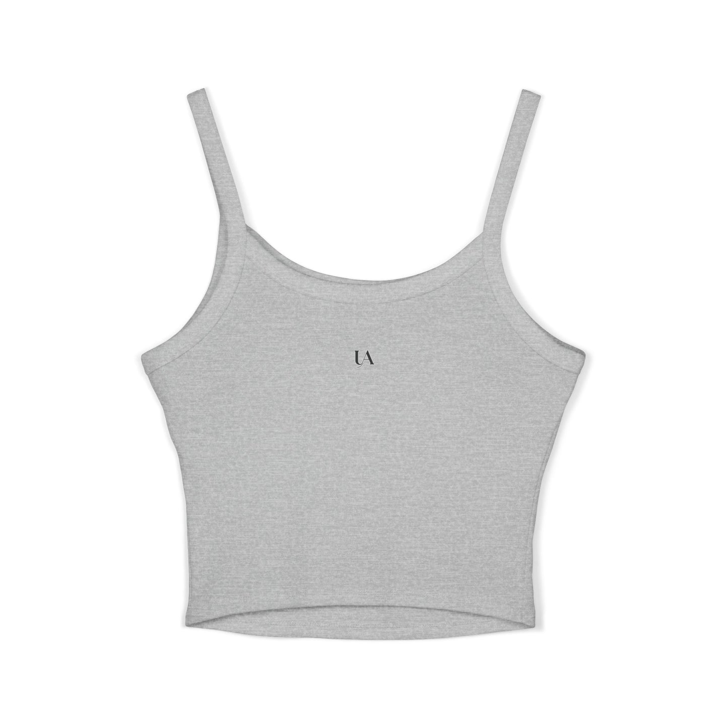 Urban Aura Women's Spaghetti Strap Tank Top — Minimal Logo Crop Tank