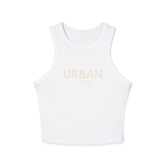 Urban Aura Racer Tank Top — Women's Cropped Micro Rib Tank