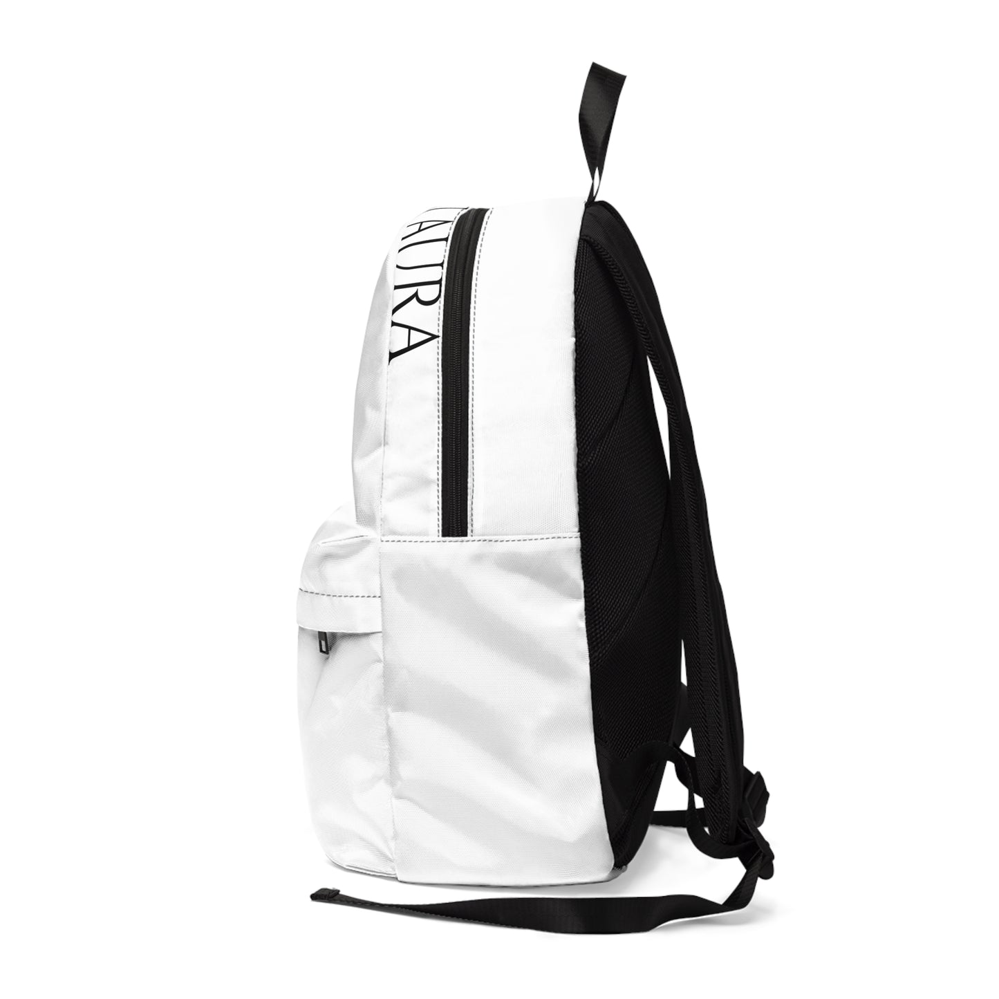 Minimal White Urban Backpack — 'UA' Logo Classic Daypack