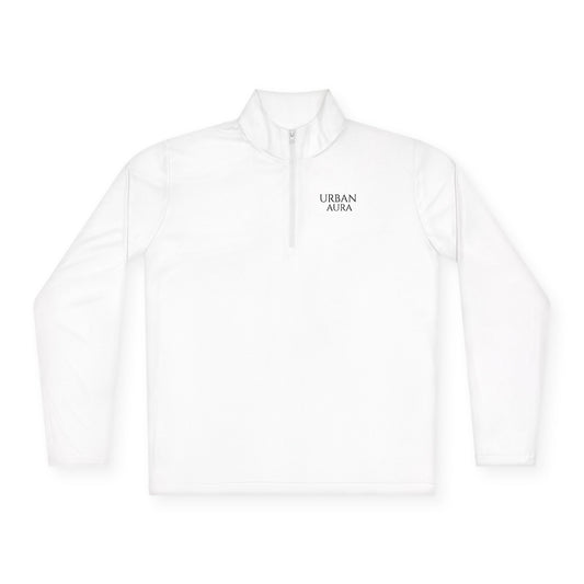 Quarter-Zip Pullover — 'URBAN AURA' Minimal Chest Logo