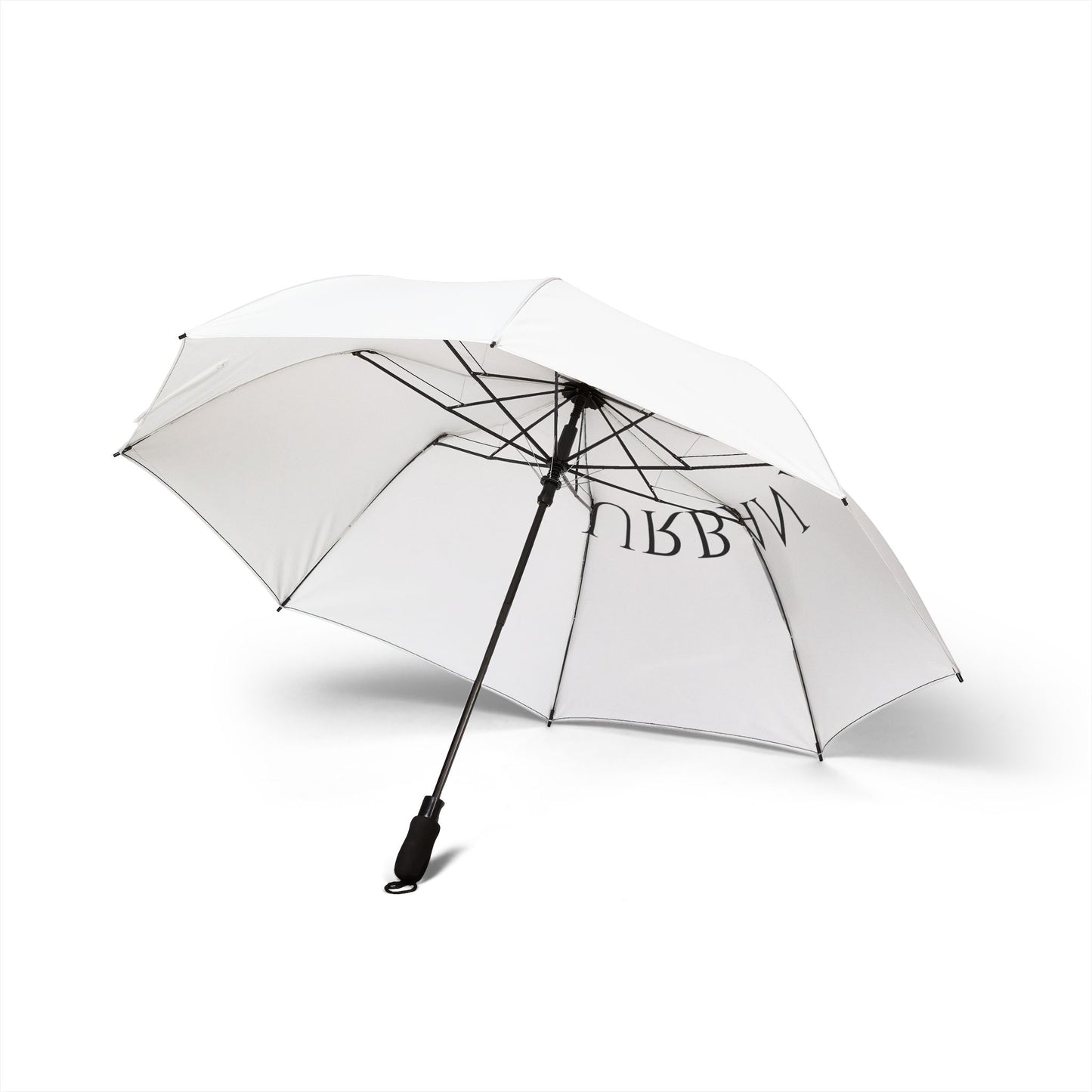 Foldable Umbrella — Minimal White Design with 'URBAN AURA' Text