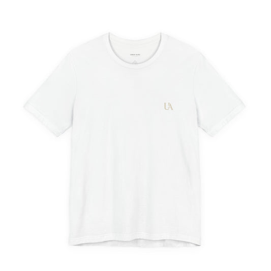 Urban Aura Minimalist Logo Tee — 'UA' Chest & Back Graphic