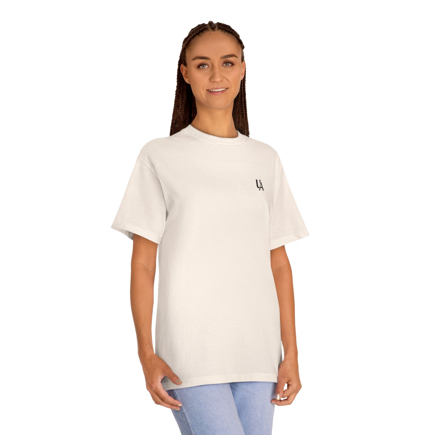 LA Minimalist Pocket T-Shirt — Small Chest Logo White Tee
