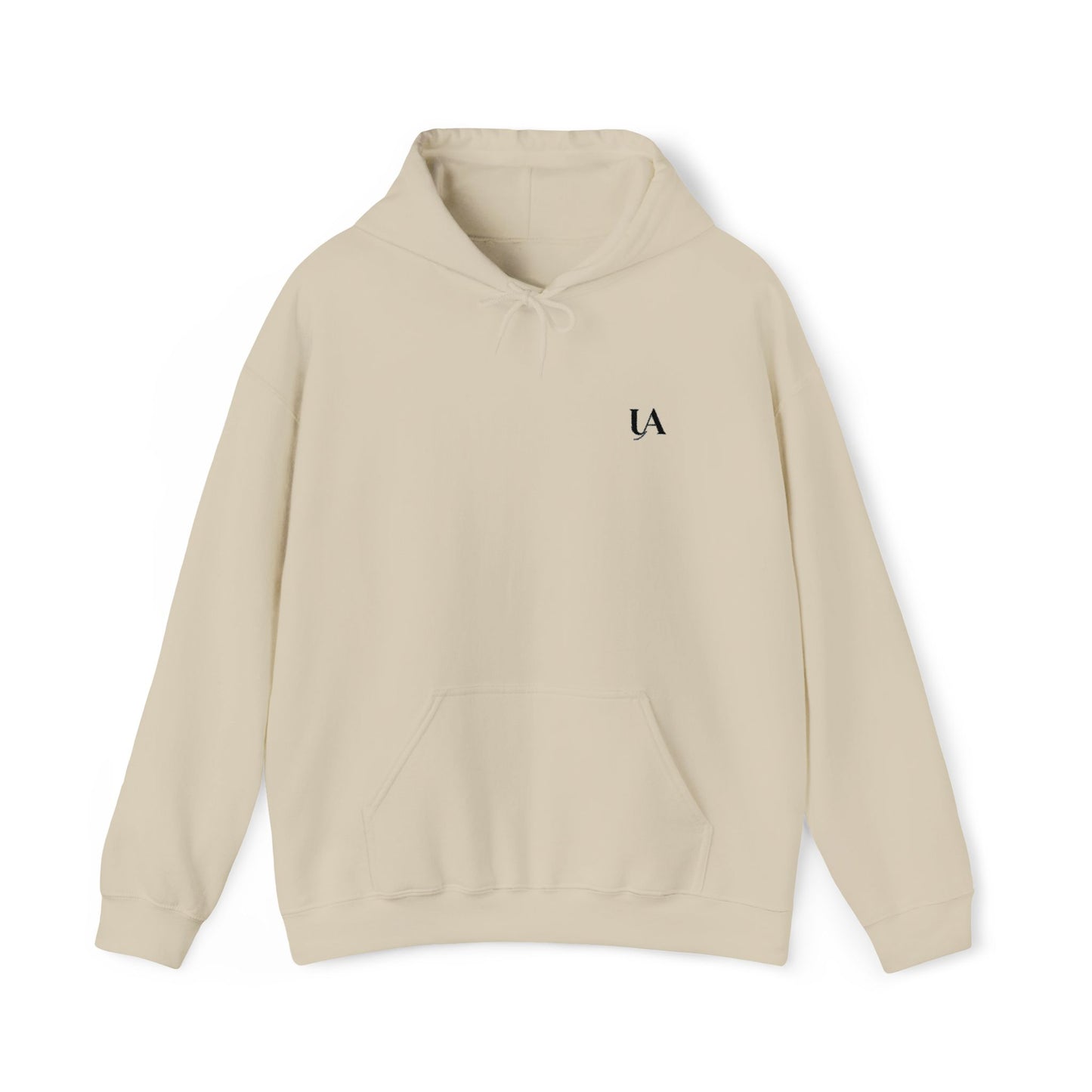 Minimalist 'UA' Logo Hoodie — White Casual Pullover