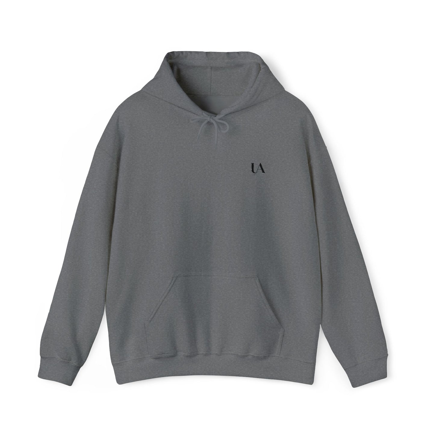 Minimalist 'UA' Logo Hoodie — White Casual Pullover