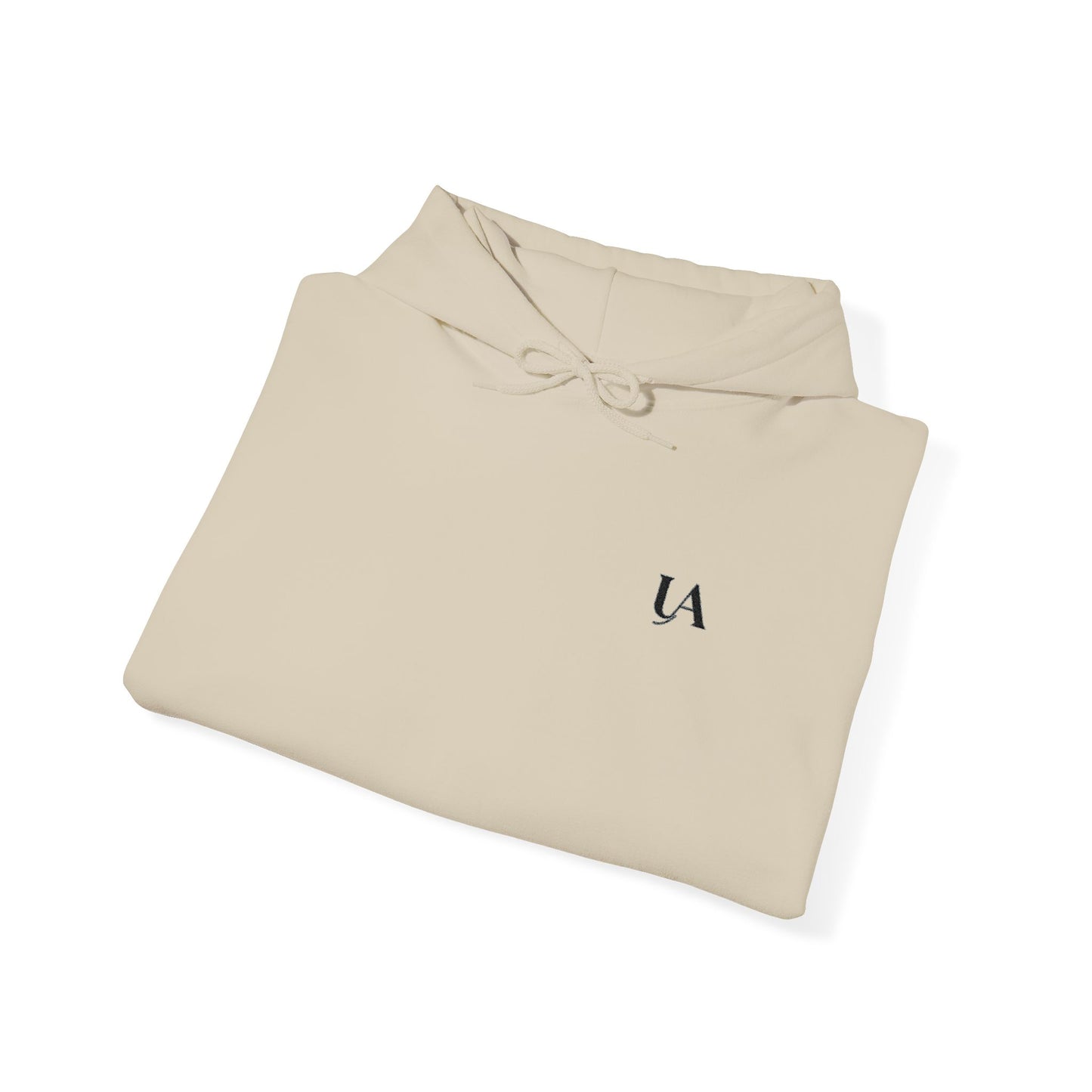 Minimalist 'UA' Logo Hoodie — White Casual Pullover
