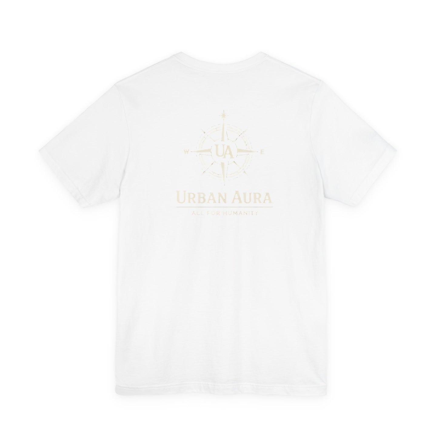 Urban Aura Minimalist Logo Tee — 'UA' Chest & Back Graphic
