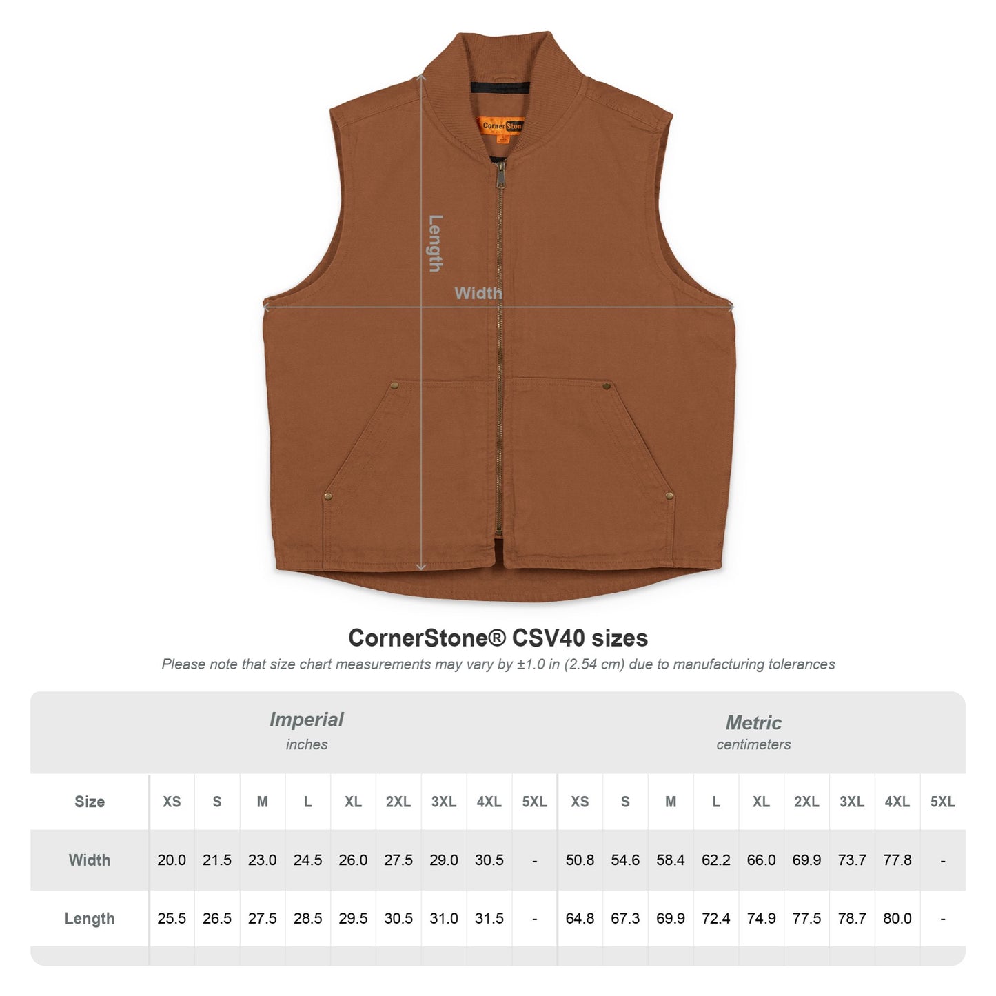 CornerStone® Washed Duck Cloth Vest (Embroidery)