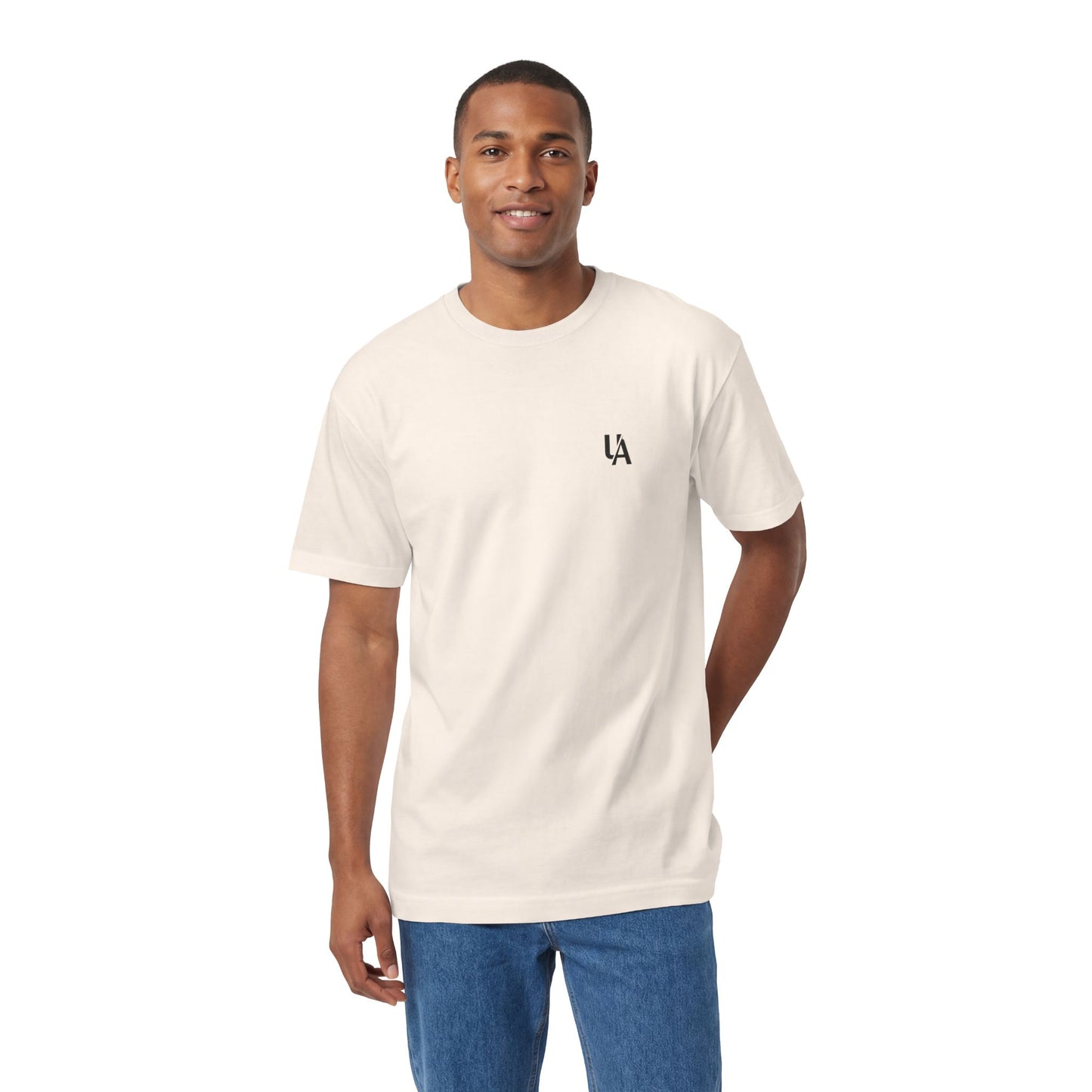 LA Minimalist Pocket T-Shirt — Small Chest Logo White Tee