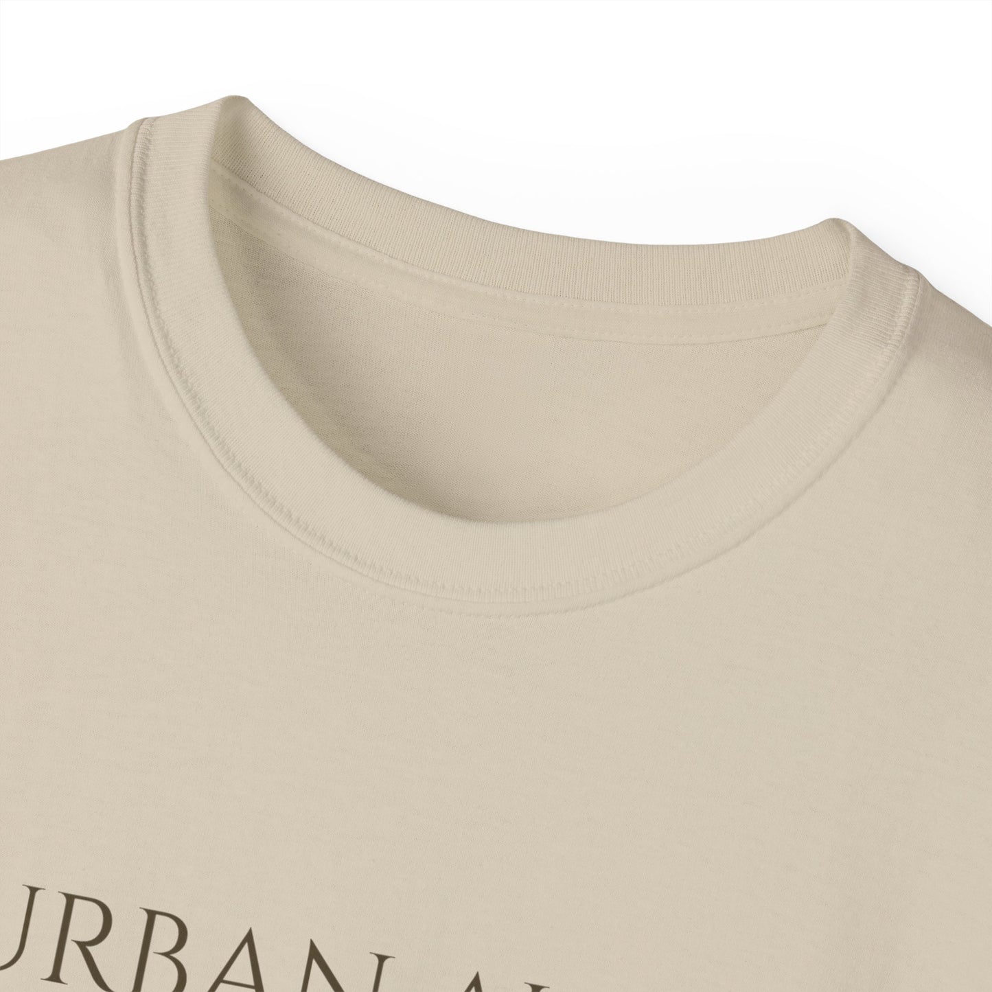 Urban Aura Minimalist Graphic Tee — 'URBAN AURA' Text Shirt