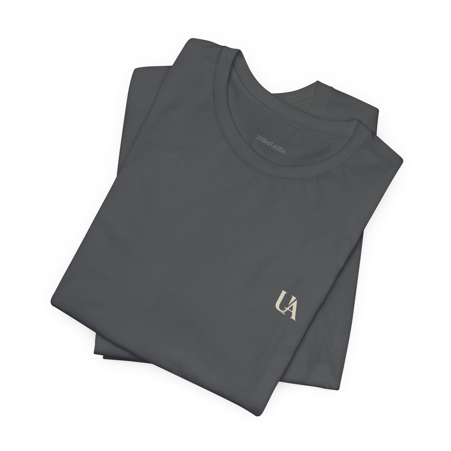 Urban Aura Minimalist Logo Tee — 'UA' Chest & Back Graphic