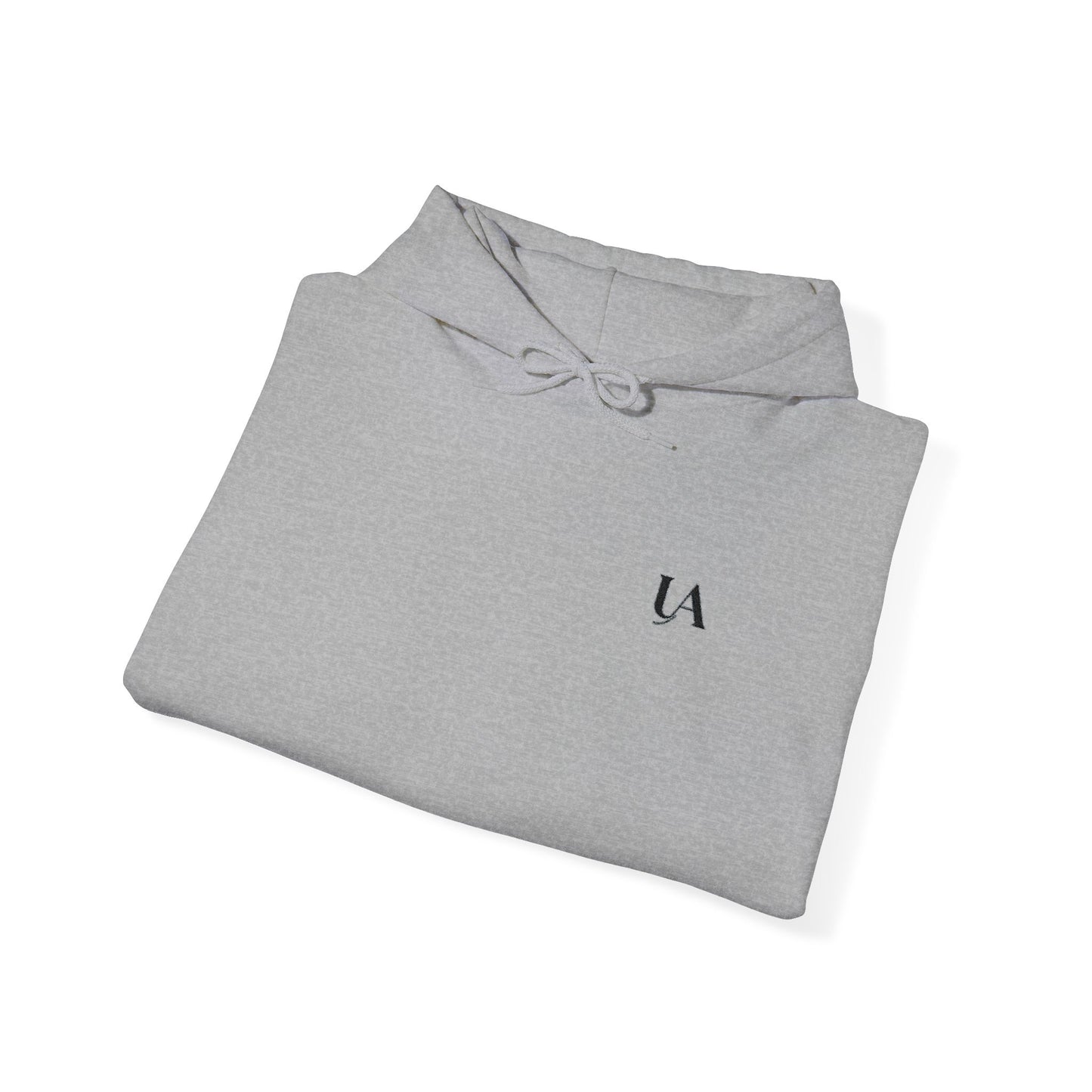 Minimalist 'UA' Logo Hoodie — White Casual Pullover