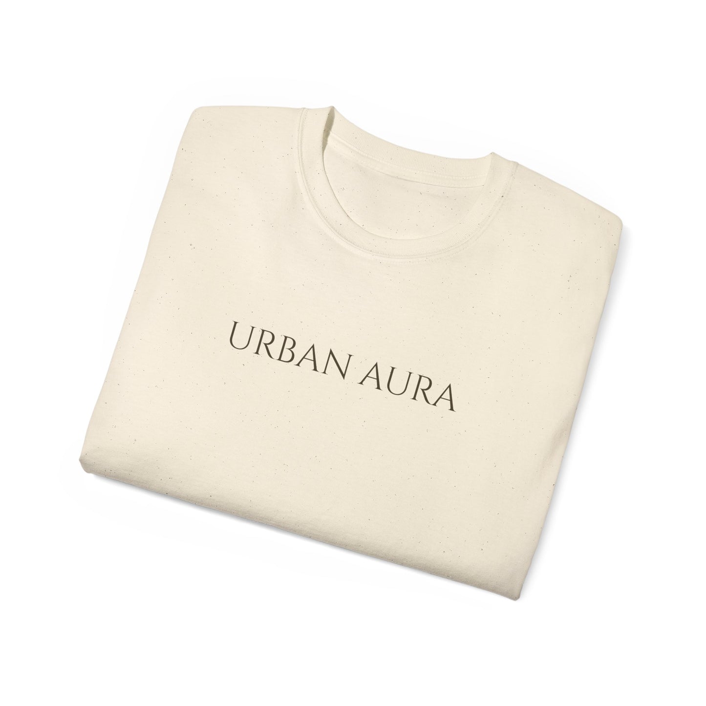 Urban Aura Minimalist Graphic Tee — 'URBAN AURA' Text Shirt