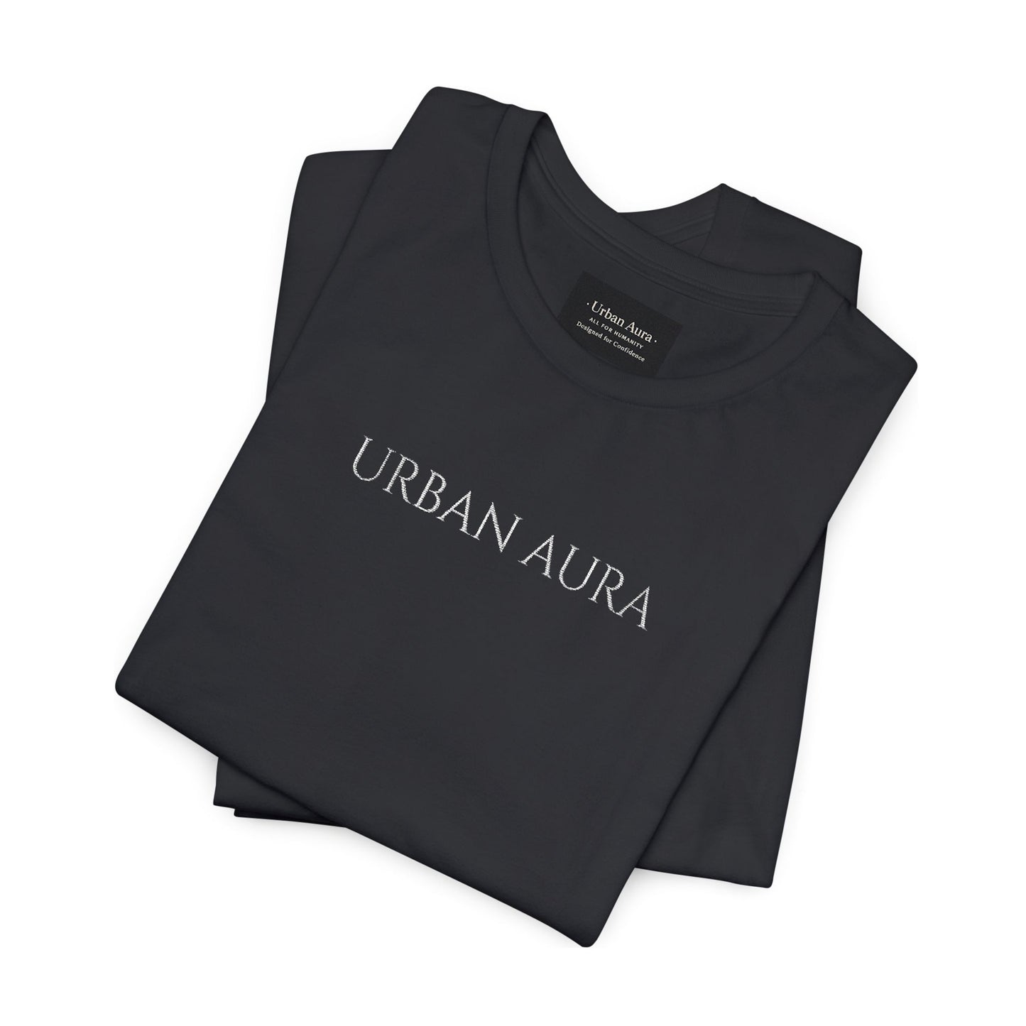 Thank You Text Tee — Minimal White Short Sleeve T-Shirt