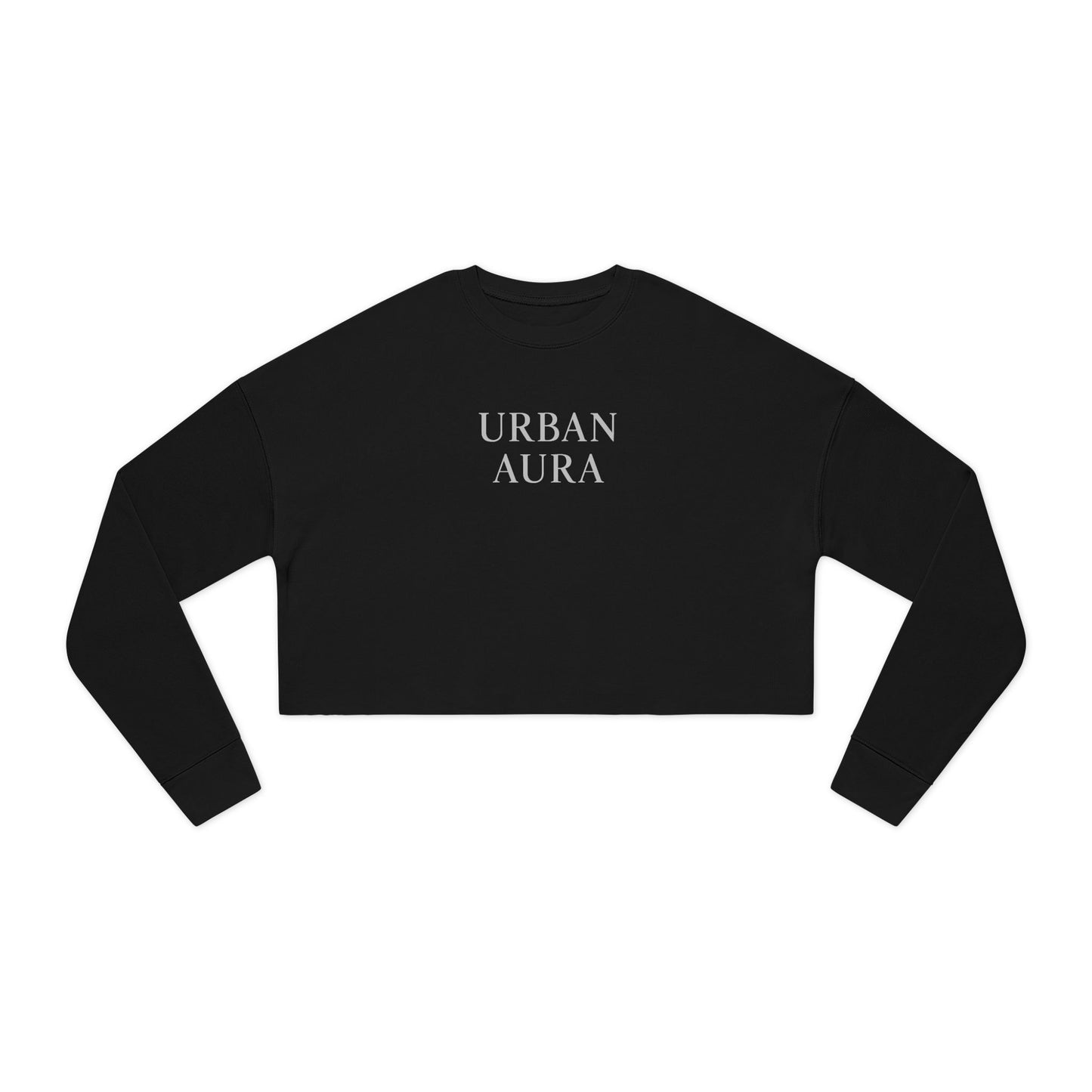 Urban Aura Cropped Sweatshirt — Women's Stylish Minimalist Pullover