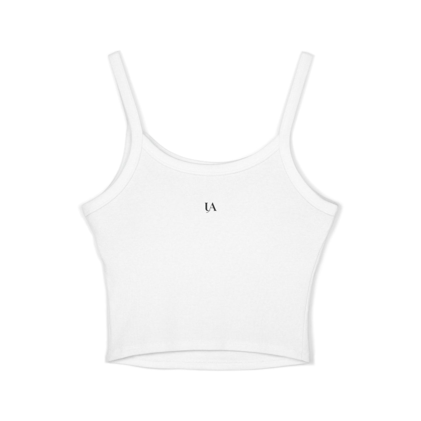 Urban Aura Women's Spaghetti Strap Tank Top — Minimal Logo Crop Tank