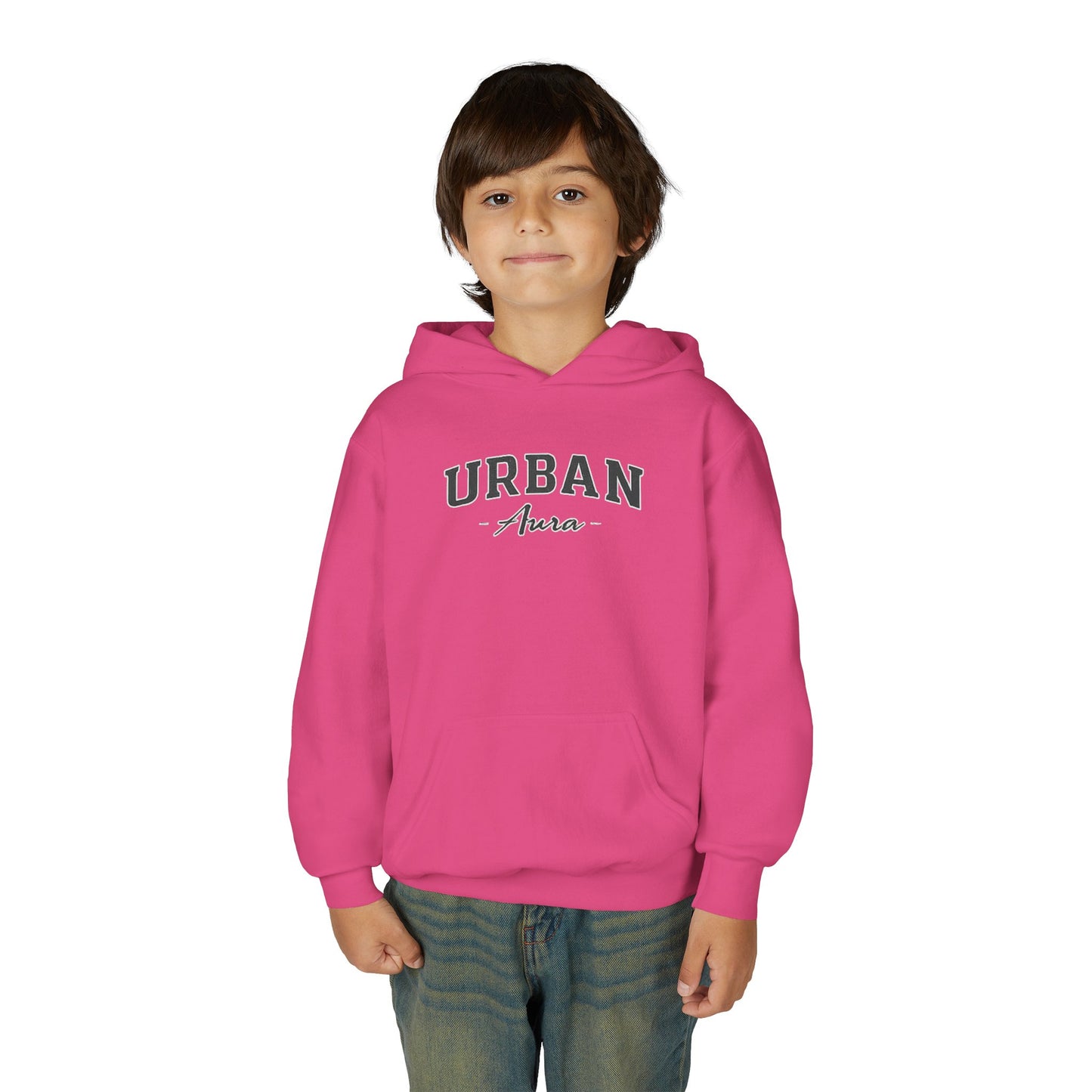 Youth Hoodie — "Urban Aura" Minimal Script Pullover