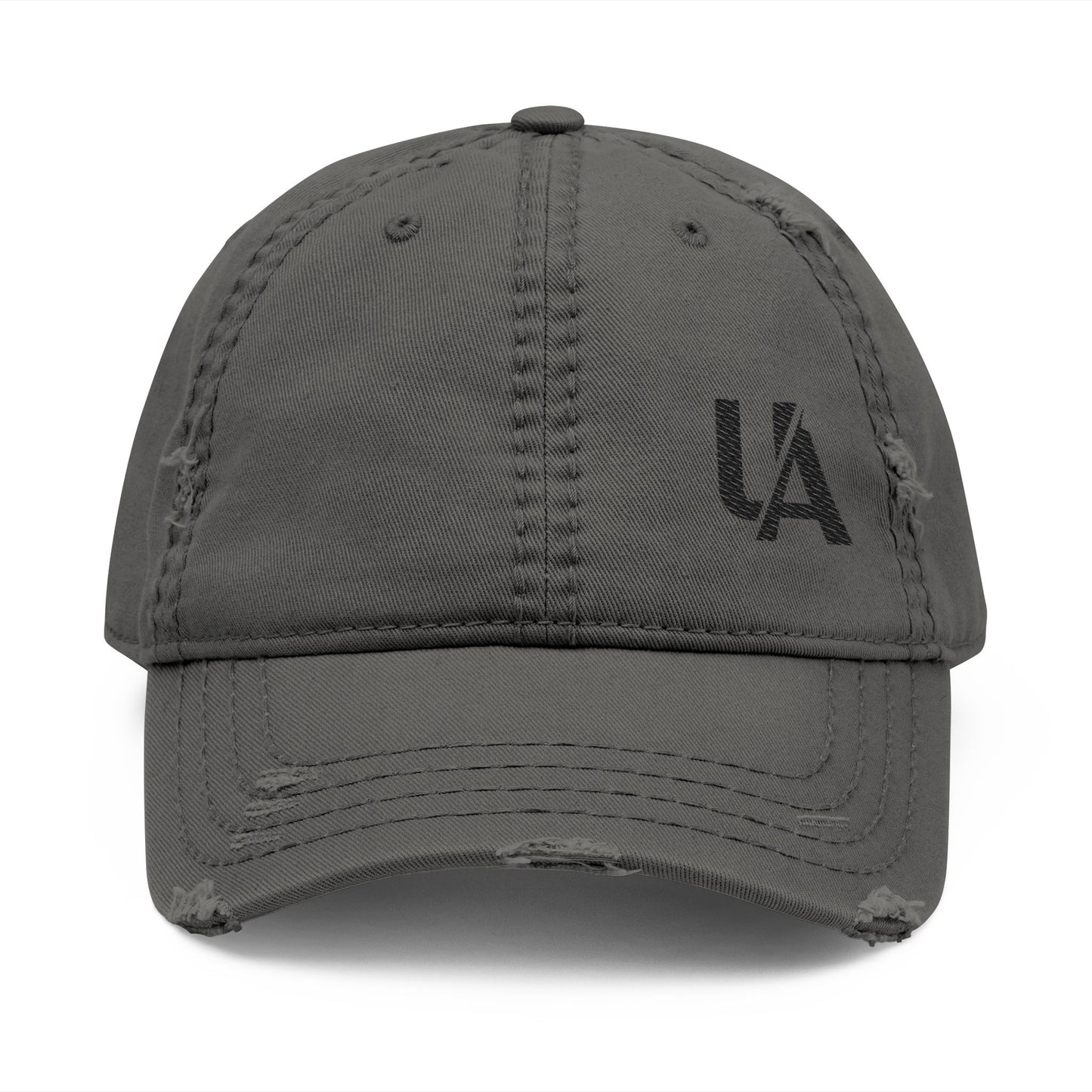 Distressed Embroidered Dad Hat – Vintage Washed Baseball Cap with 'UA' Logo