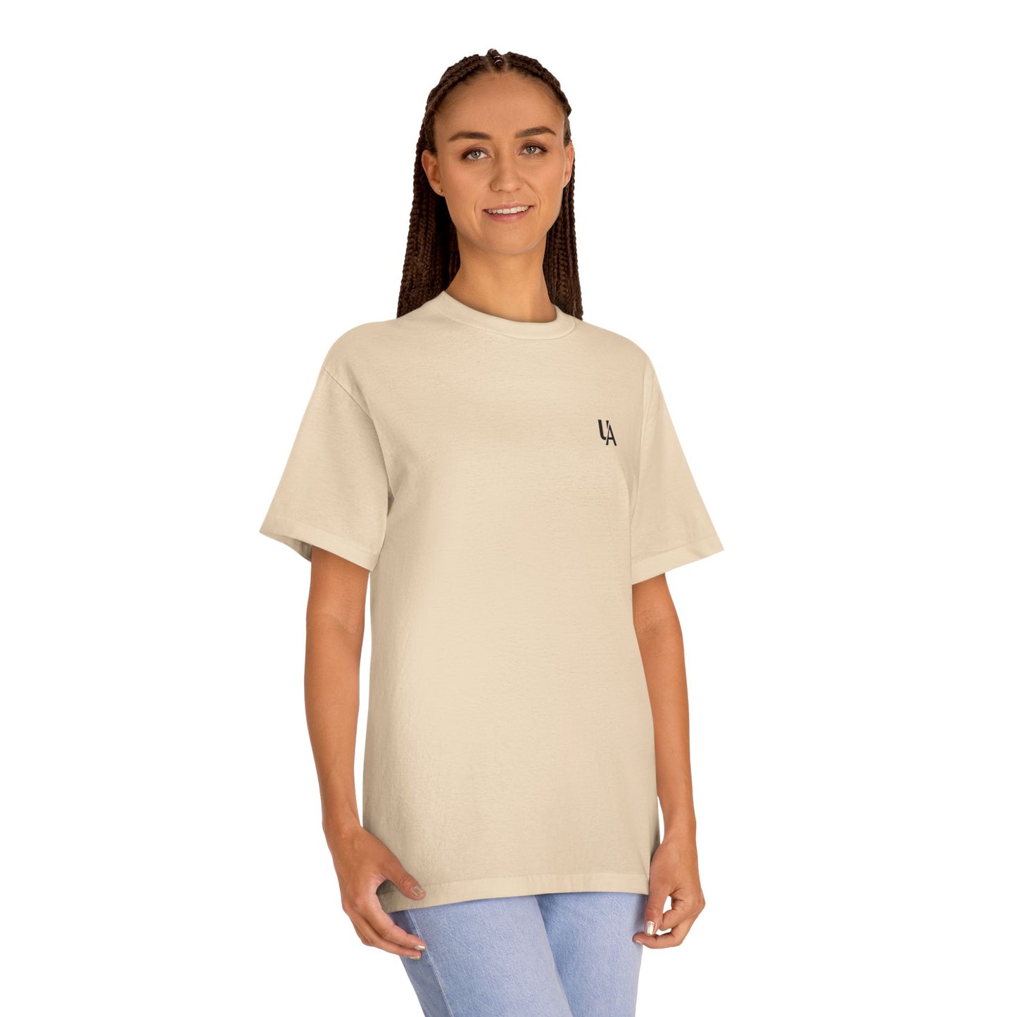 LA Minimalist Pocket T-Shirt — Small Chest Logo White Tee