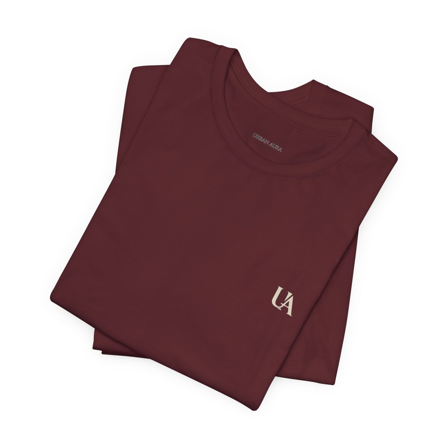 Urban Aura Minimalist Logo Tee — 'UA' Chest & Back Graphic