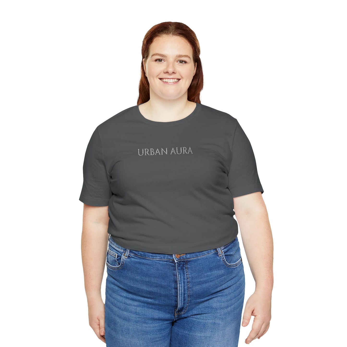 Thank You Text Tee — Minimal White Short Sleeve T-Shirt