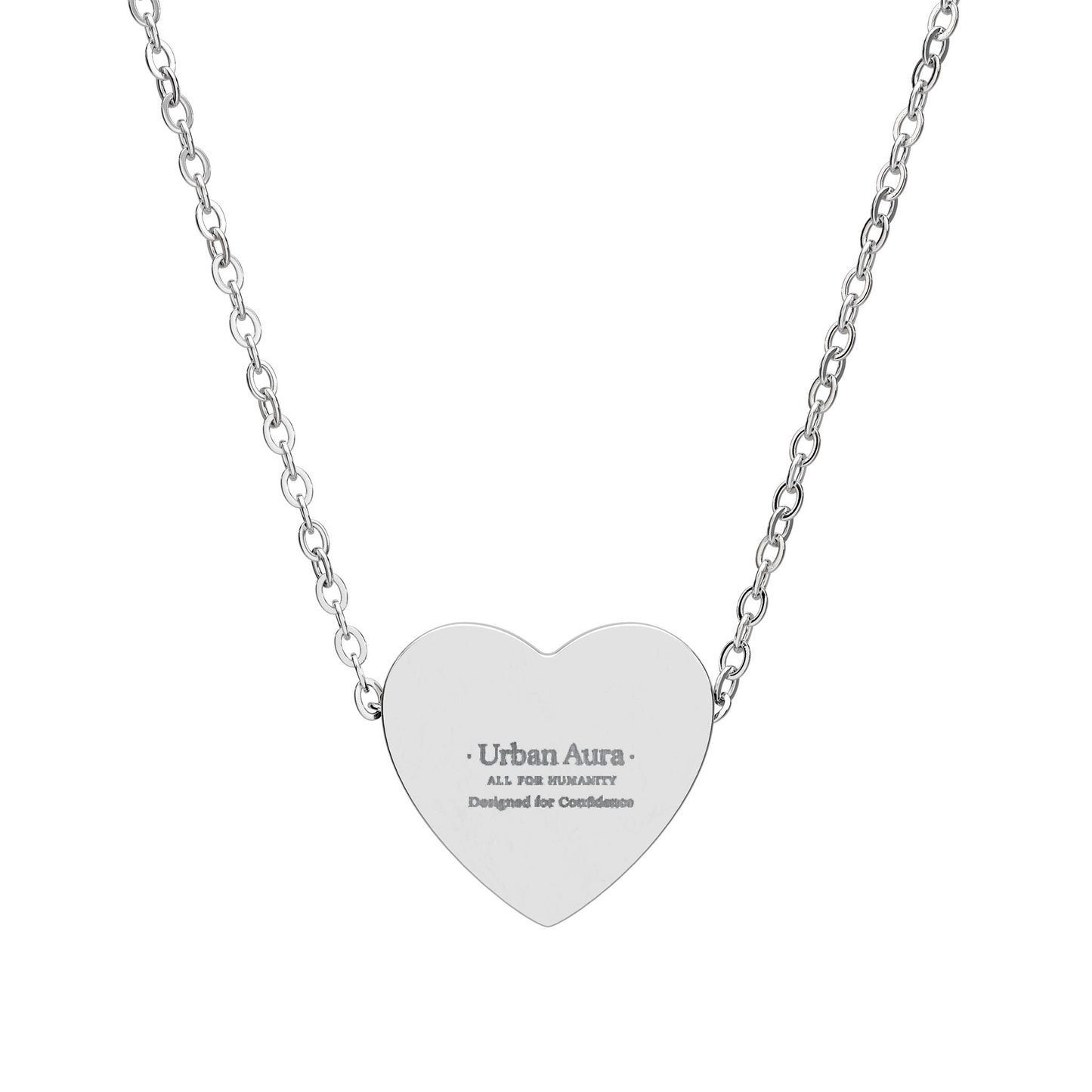 Engravable Heart Necklace — Personalized Sterling Silver Pendant for Gifts