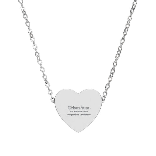 Engravable Heart Necklace — Personalized Sterling Silver Pendant for Gifts