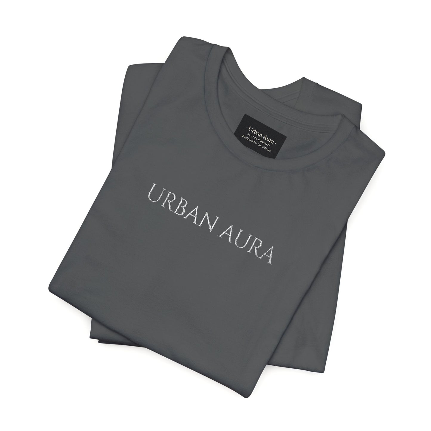 Thank You Text Tee — Minimal White Short Sleeve T-Shirt