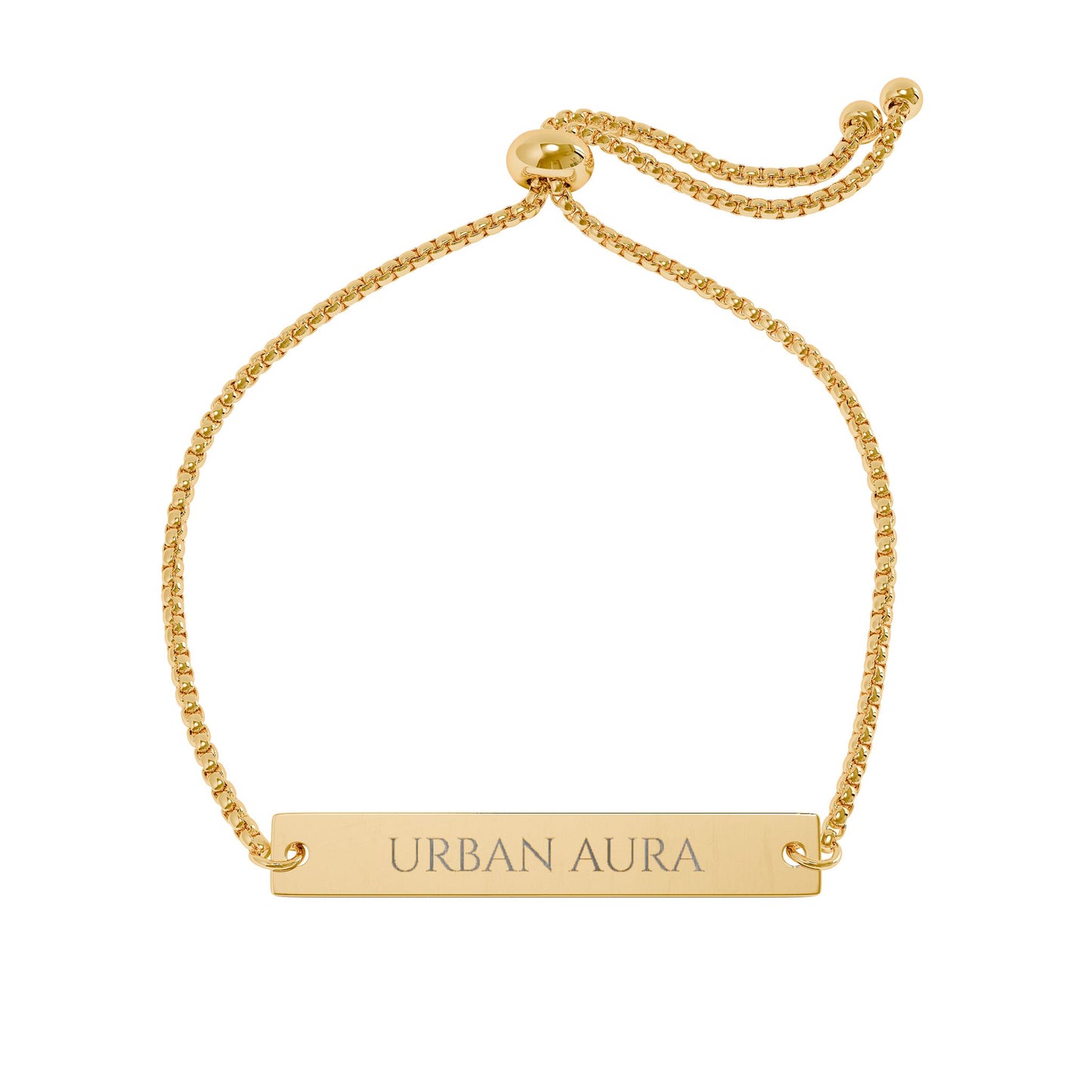 Engravable Adjustable Bar Bracelet — Personalized Nameplate Jewelry