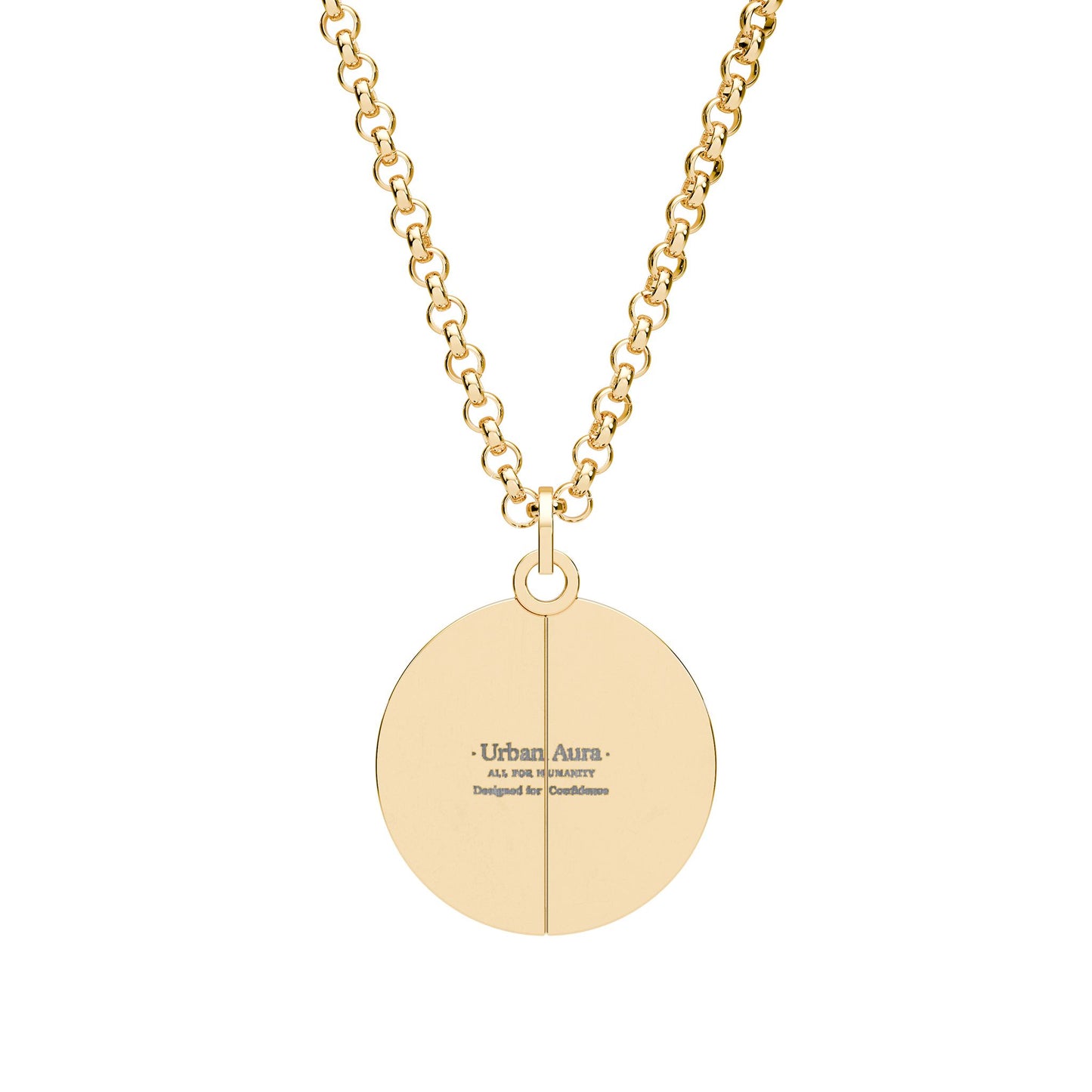 Hidden Message Circle Necklace (Engraving)