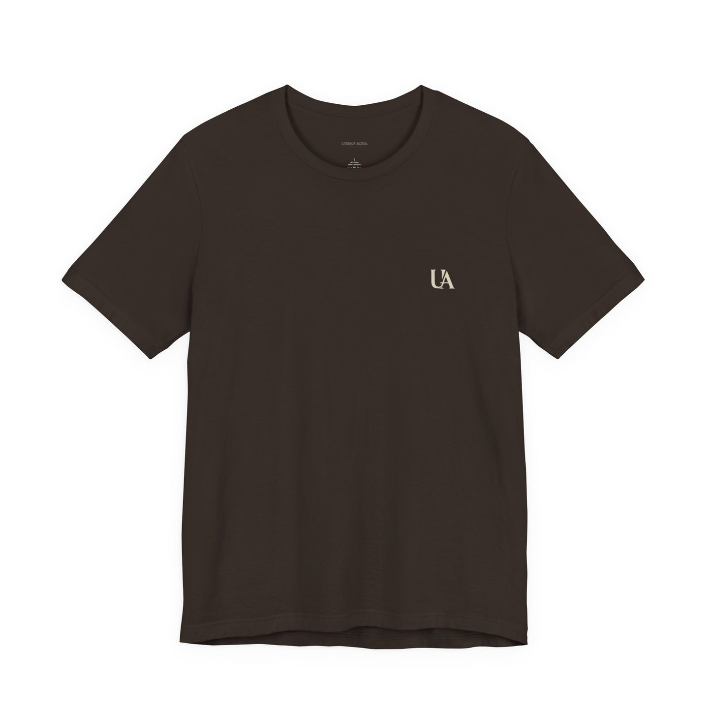 Urban Aura Minimalist Logo Tee — 'UA' Chest & Back Graphic