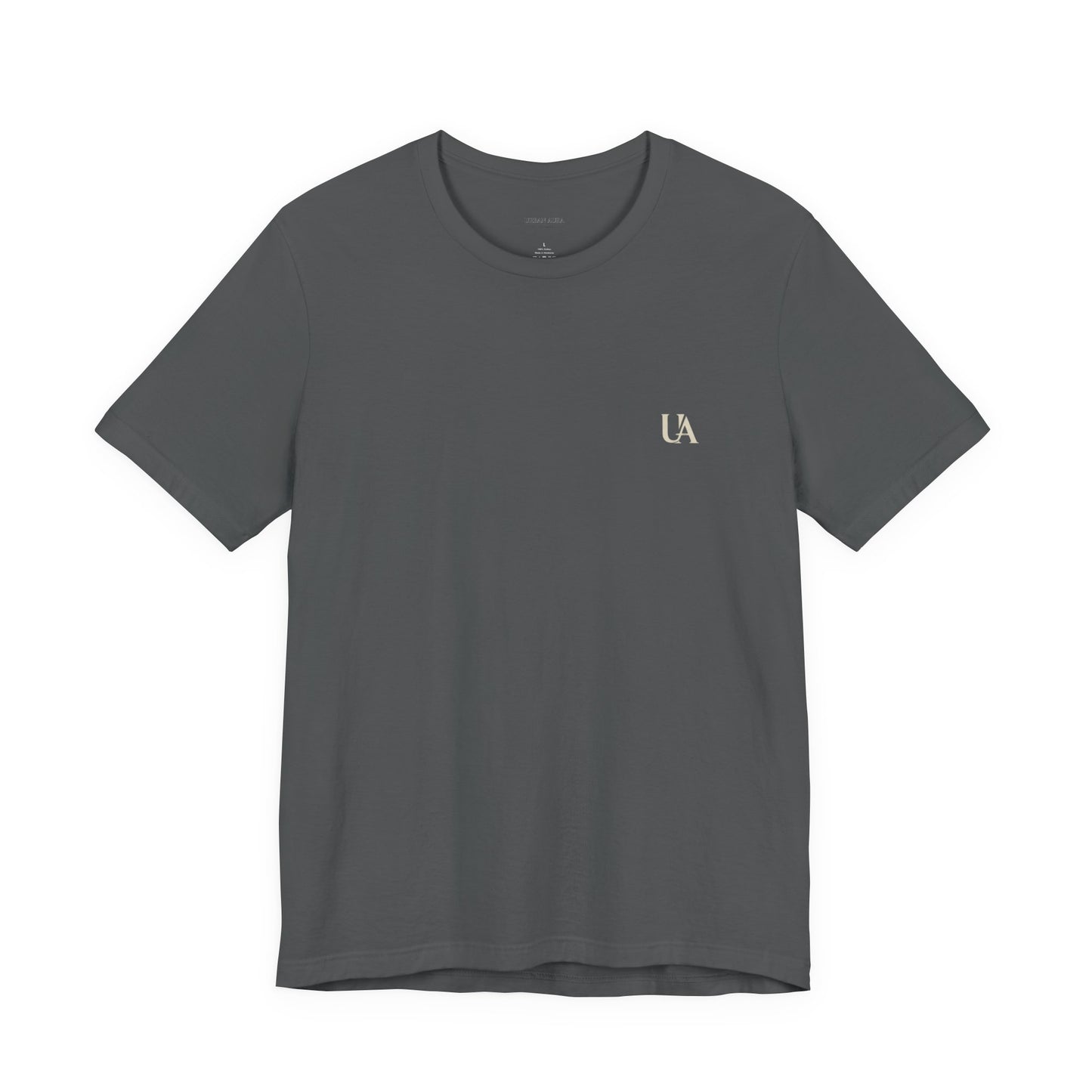 Urban Aura Minimalist Logo Tee — 'UA' Chest & Back Graphic