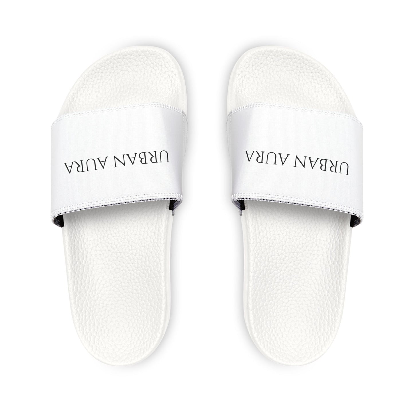 Women’s Slide Sandals — Removable-Strap White Comfort Slides (Urban Aura)