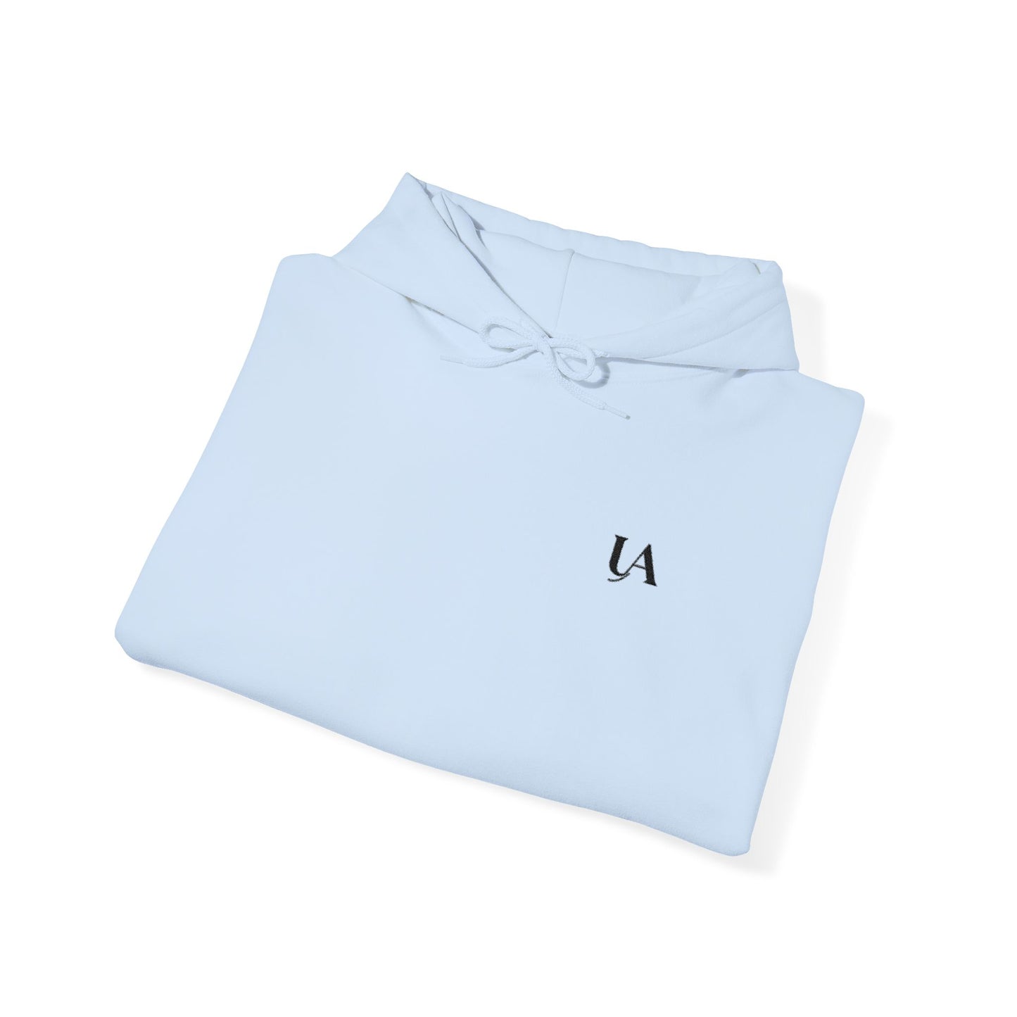 Minimalist 'UA' Logo Hoodie — White Casual Pullover