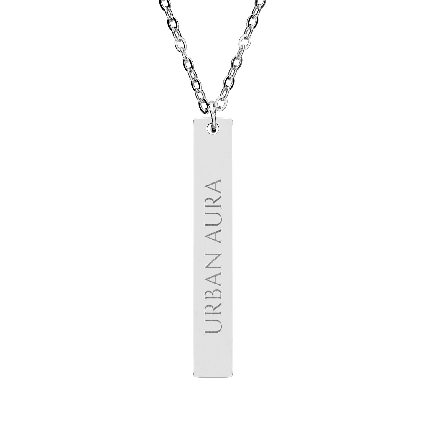 Vertical Bar Necklace (Engraving)