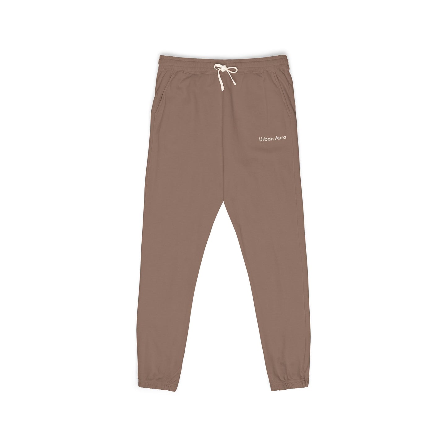 Embossed 'Unknown' Garment-Dyed Fleece Sweatpants — Cozy Everyday Joggers