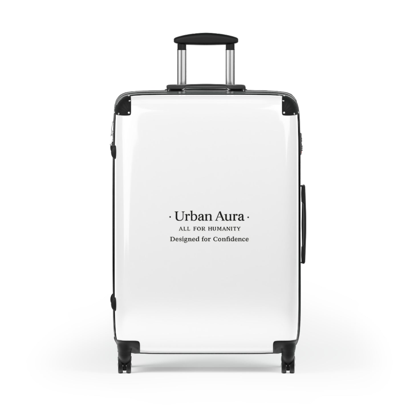 Urban Aura Carry-On Suitcase — 'Urban Aura: All For Humanity' Minimal Travel Luggage