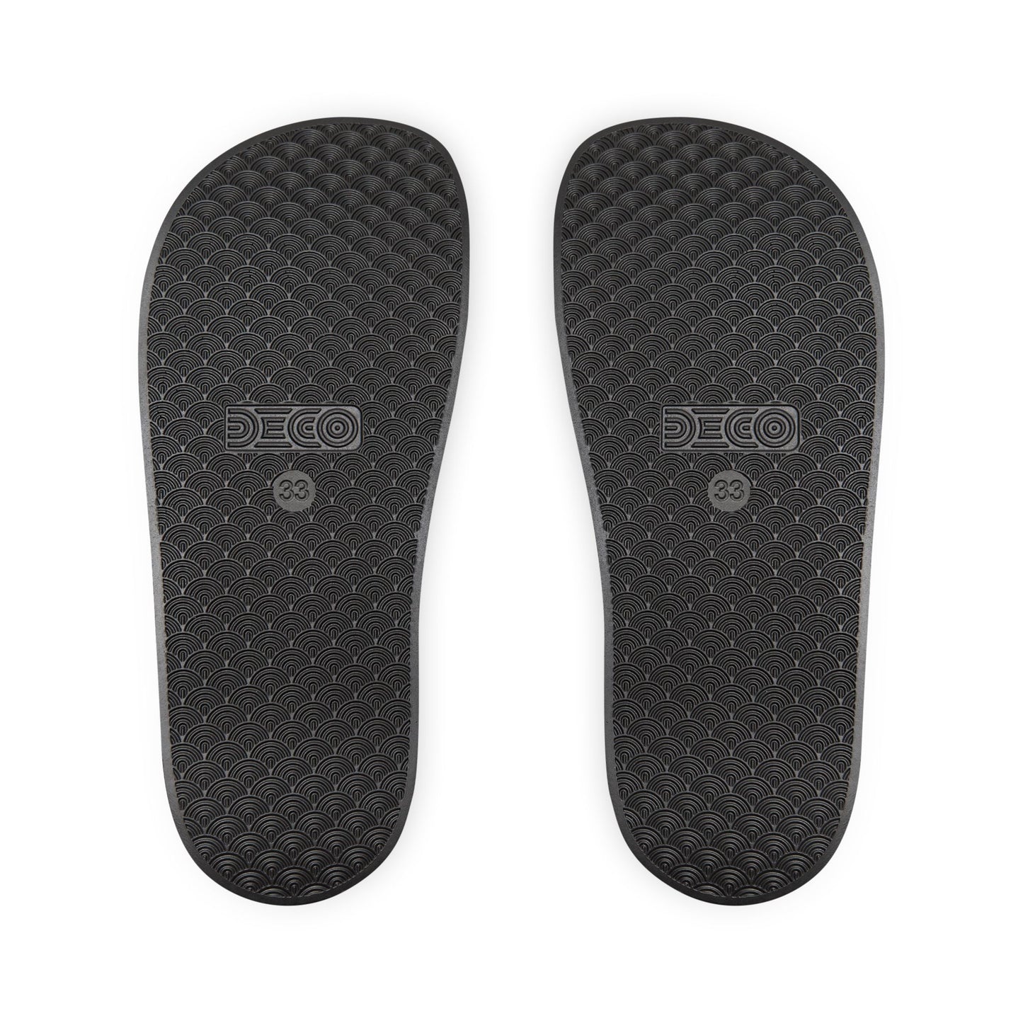 Youth Slide Sandals — Removable Strap White Logo Slides for Kids