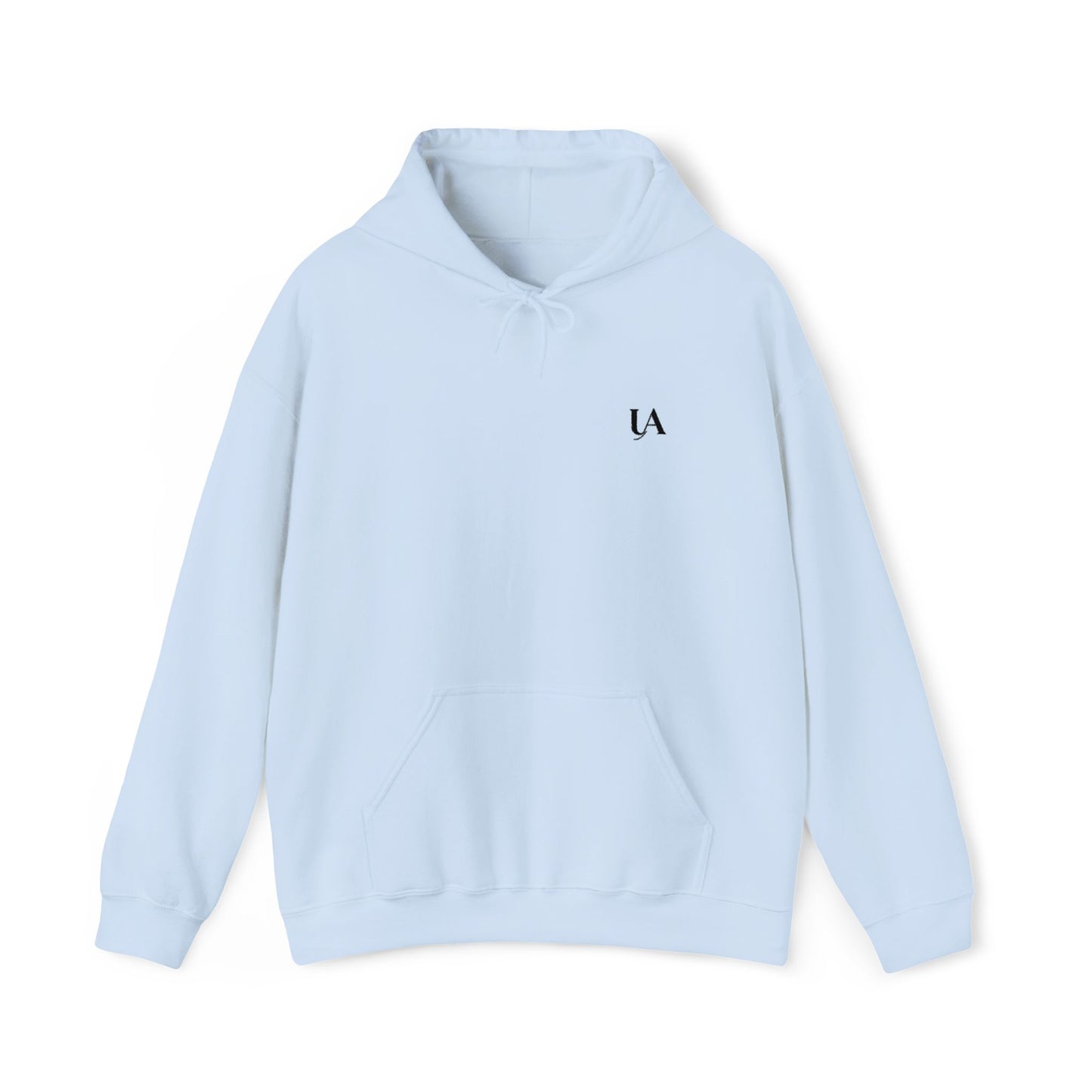 Minimalist 'UA' Logo Hoodie — White Casual Pullover
