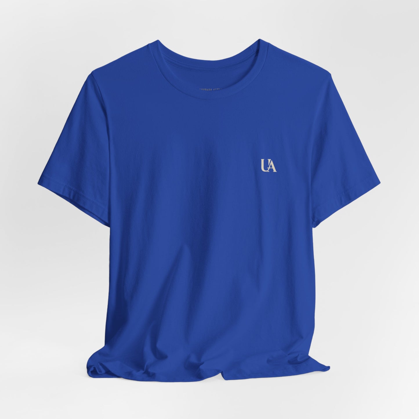 Urban Aura Minimalist Logo Tee — 'UA' Chest & Back Graphic