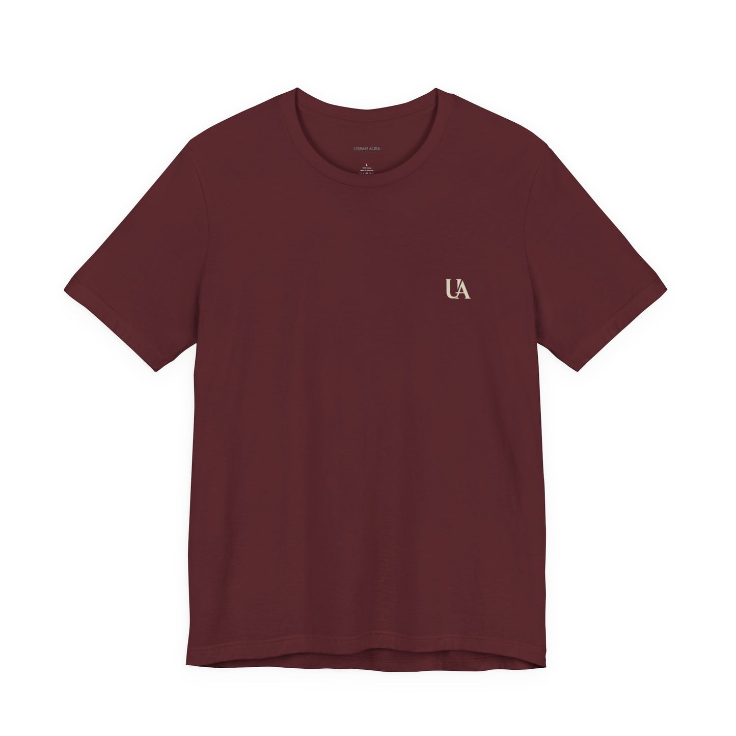 Urban Aura Minimalist Logo Tee — 'UA' Chest & Back Graphic
