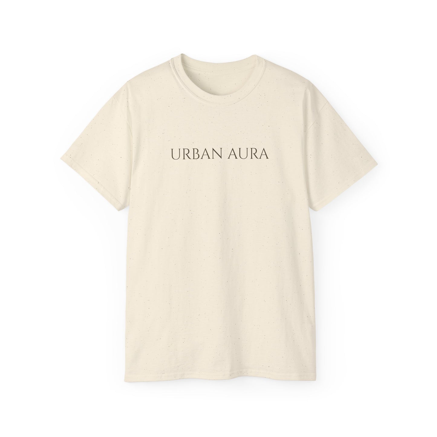 Urban Aura Minimalist Graphic Tee — 'URBAN AURA' Text Shirt