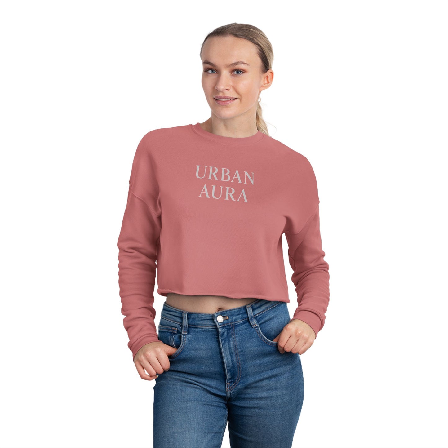 Urban Aura Cropped Sweatshirt — Women's Stylish Minimalist Pullover