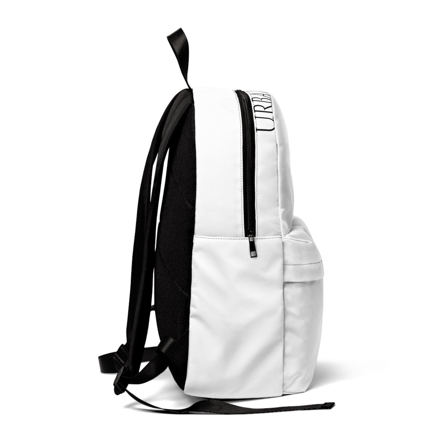 Minimal White Urban Backpack — 'UA' Logo Classic Daypack