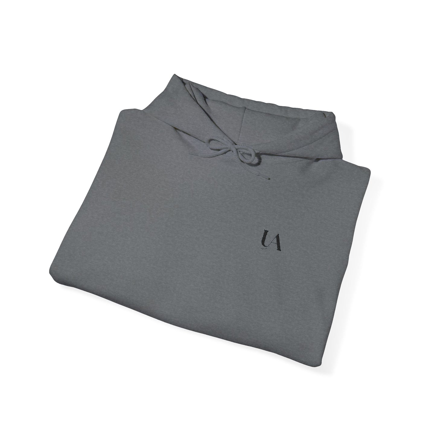 Minimalist 'UA' Logo Hoodie — White Casual Pullover